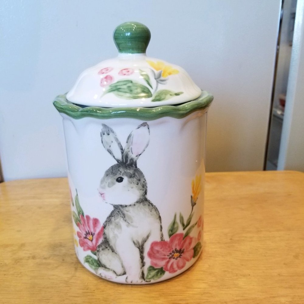 Maxcera Medium Ceramic Easter Bunny Canister